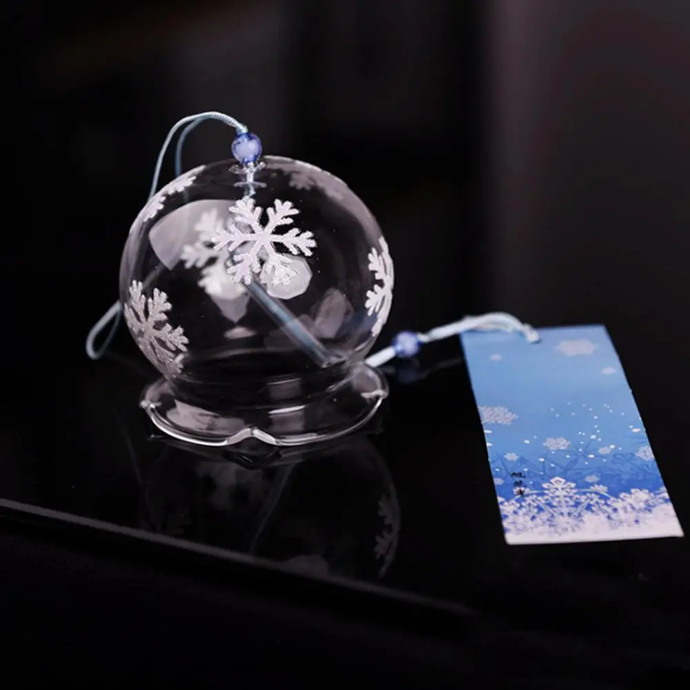 Japanese Style Glass Wind Chimes Hanging Craft Wind Bell Home DecorSakura Cherry Blossom Pattern Pendnat Chimes Wind Bells