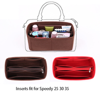 SPEEDY 25 30 35 Felt Cloth Insert Bag Organizer Makeup Handbag Organizer Travel Inner Purse Portable Cosmetic Bags Never Full