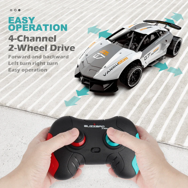 RC Car 2WD 1:12 skala Alloy 2.4G Radio zdalnie sterowanym samochodowym szybki samochód wyścigowy Off Road RC samochód do driftu pojazdu zabawki dla dzieci chłopców