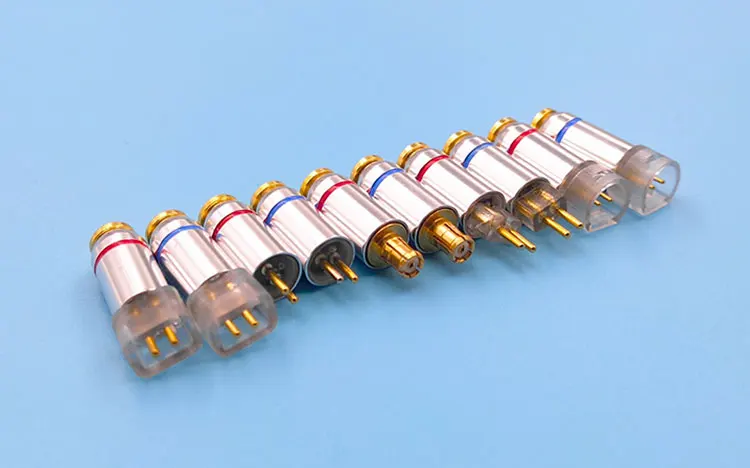 MMCX 0.78 ie80 qdc FitEar JH exk دبوس محول mmcx أنثى إلى 0.78 مللي متر/QDC/A2DC/IE80 دبوس 1 زوج (L + R)