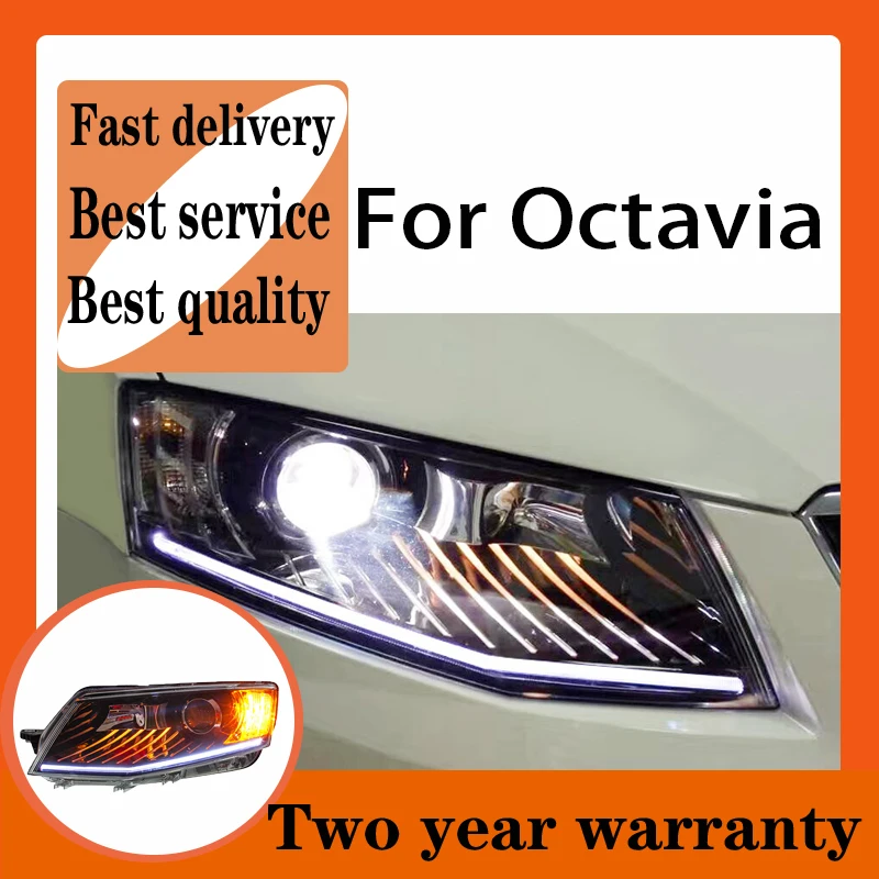 

Car Styling Head Lamp for Skoda Octavia Headlights 2015-2018 LED Headlight DRL Hid Bi Xenon Auto Accessories