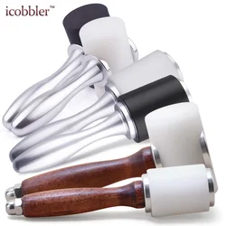 DIY Leathercraft Hammer Nylon Hammer Leather Carving Mallet Wood Handle for DIY Stamping for Leather Craft Nylon Beat