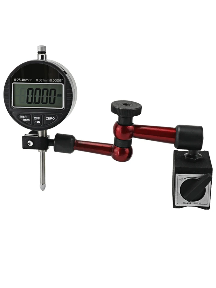 Digitale Messuhr 0-12,7 mm/0,5'' 0-25,4 mm 0,01 mm Mini Magnetfuß Halter Messgerät Messschieber Messwerkzeuge