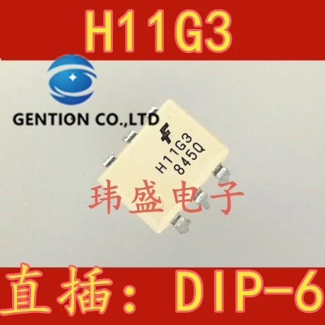 10 pces h11g3 dip6 fotoelétrico acoplamento isolador h11g3m transistor chip de saída em estoque 100% novo e original