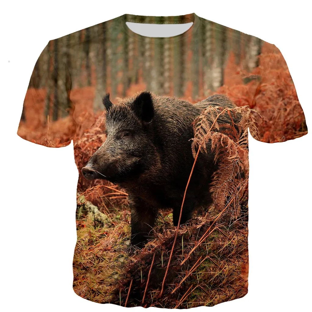 2021 New Wild Boar T Shirt Men/women 3D Printed T-shirts Casual Harajuku Tshirt Tops Oversized