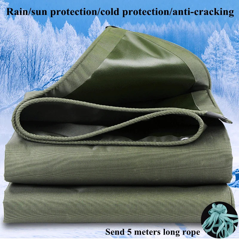 0.55mm Canvas Rainproof Cloth Outdoor Tarpaulin Garden Awning Car Truck Ship Cover Organic Silicon Waterproof Cloth Shade Sail