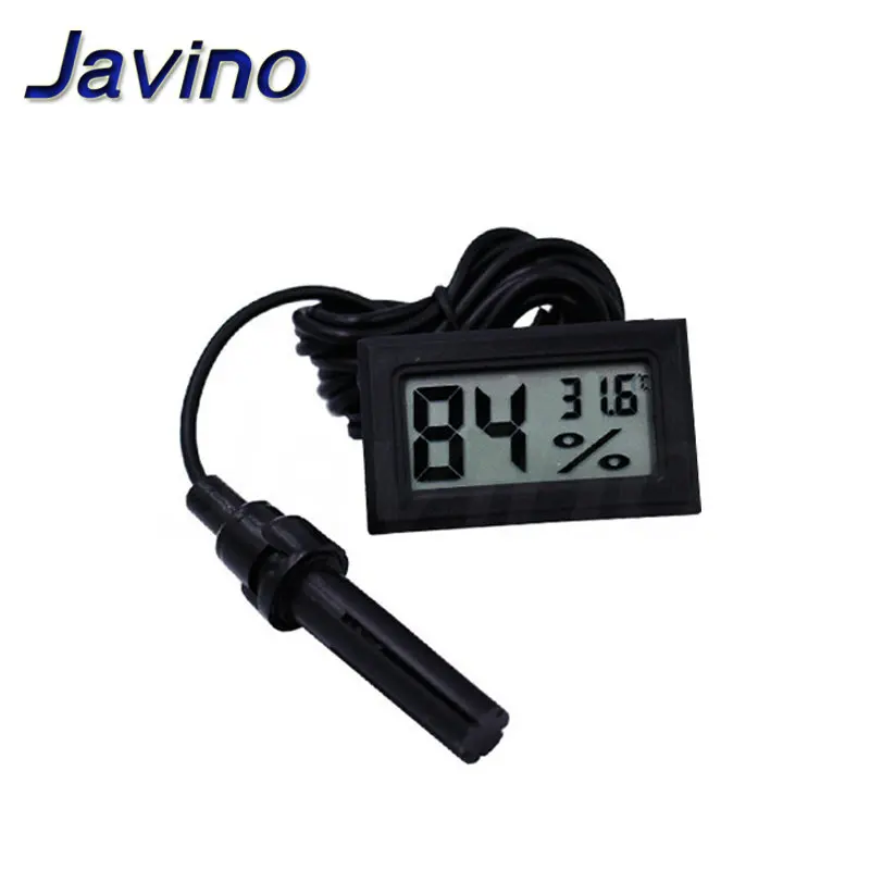 Micro LCD digital thermometer hygrometer indoor convenience temperature sensor  hygrometer instrument with cable