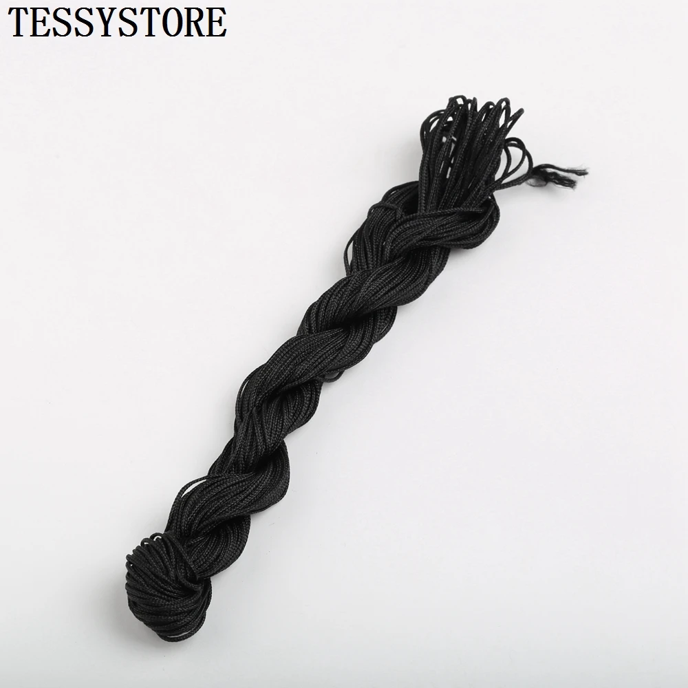 TESSYSTORE 1mm*25m Nylon Cords Chinese Knot Macrame Rattail Rope 27 Color Thread For DIY Handicraft Handmade Stitching Tool