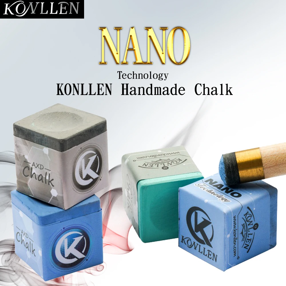 

KONLLEN Billiards Chalks Grip Power Adhesion Solidity Pool Cue Chalk Snooker Chalk Carom Chalk Nano Technology Material Chalk