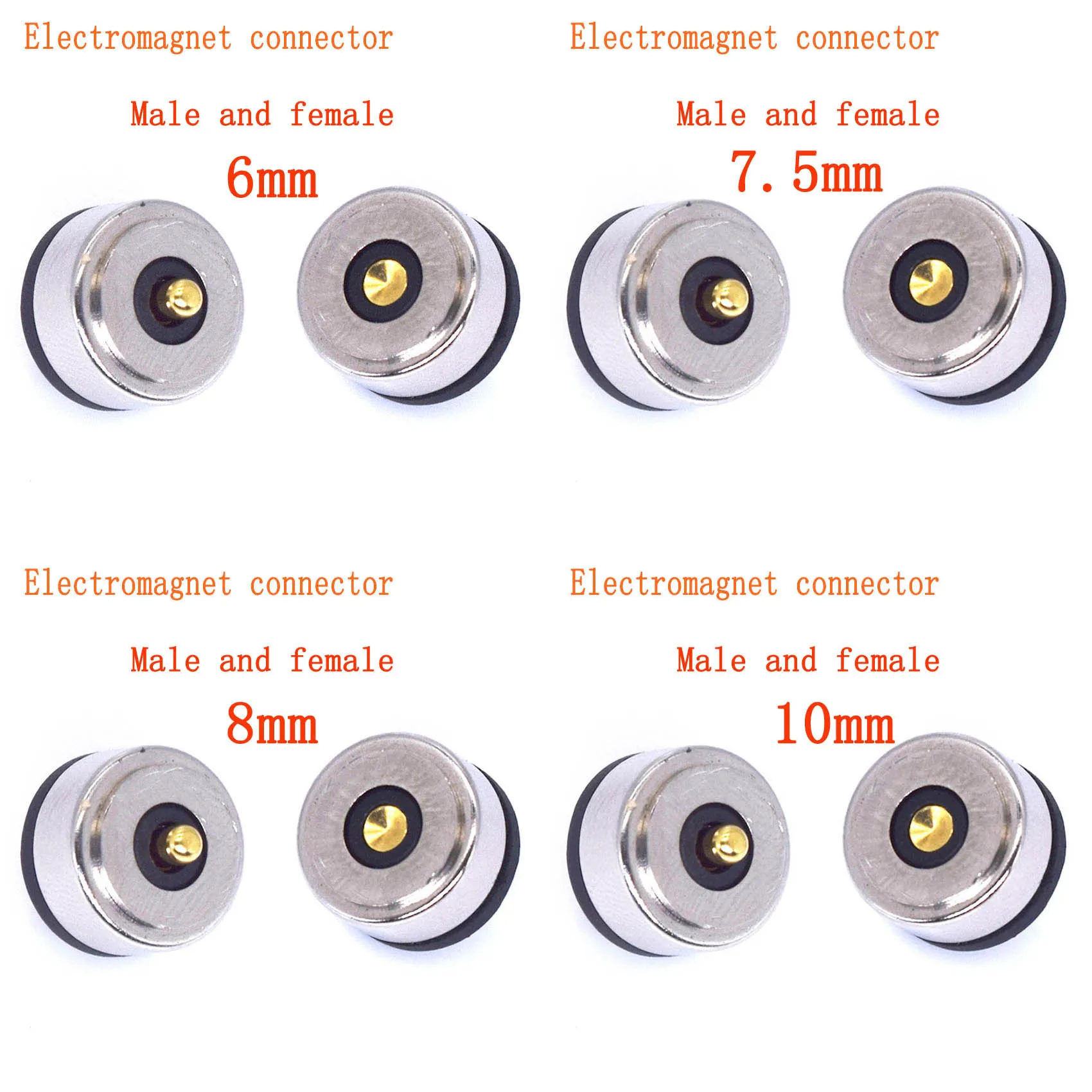 10set Magnet Connector 2A High Current Strong Magnetic LED Power Socket Magnetic DC Smart Water Cup Charging Connector 10mm