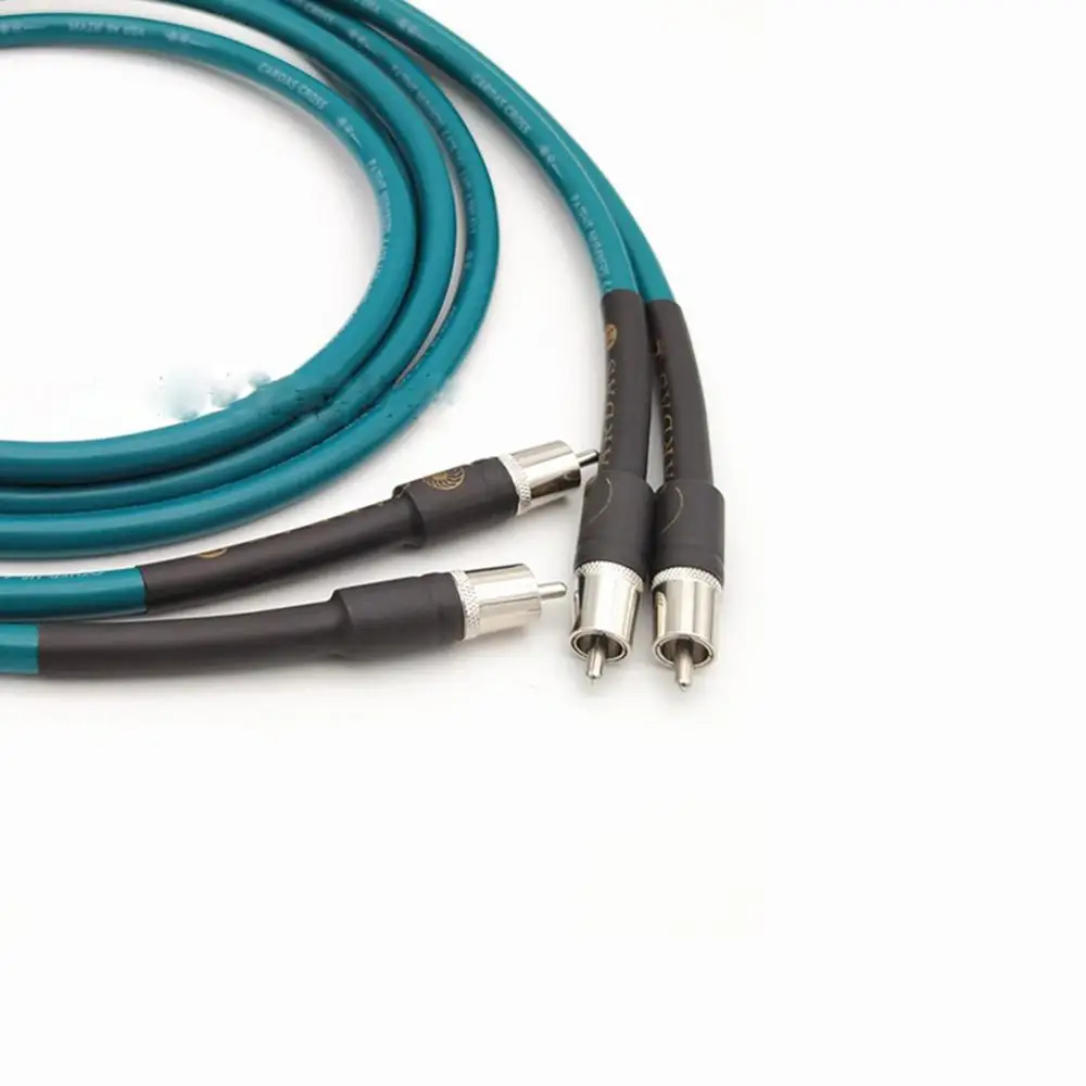 

Colleimage HiFi Cardas Cross Silver plated RCA Plug Conector CD DVD Player Speaker RCA interconnect Cable