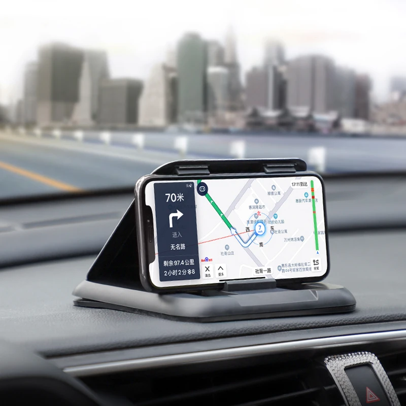 Силиконовый кронштейн для мобильного телефона из углеродного волокна, приборная панель автомобиля, AR-навигационная рамка, подставка для смартфона, автоаксессуары