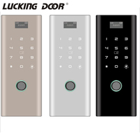 Smart Door Fingerprint Lock Electronic Digital Gate Opener Electric RFID IC Biometric finger print security Glass Password Card