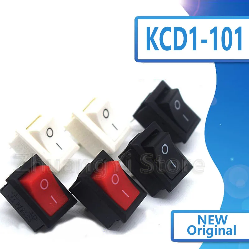 5pcs 2Pin Snap-in ON/OFF Boat switch water dispenser button switch electronic scale switch KCD1-101 15*21mm 250V 6A 125V 10A