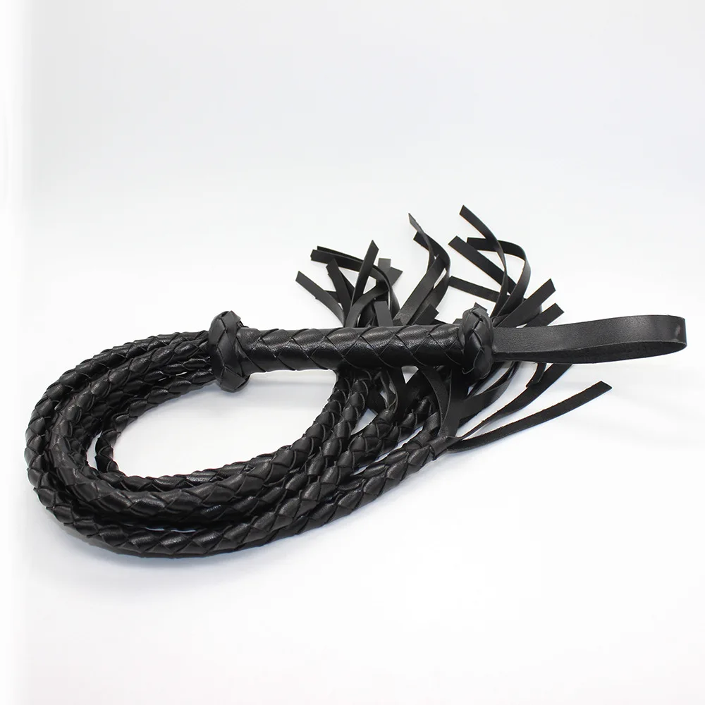 78CM Leather Sex Spanking Whip Bdsm Bondage Gay Fetish Horse Tassel Tails Lash Adult Flogger Flirt Erotic Toys for Couples Women