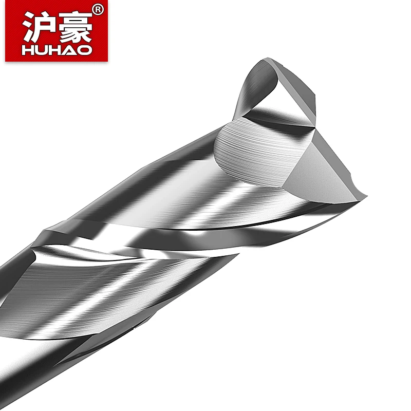 HuHao 2 Flute Full-Grinding Lengthen End Mills Router Bit 60-220mm Anti-vibration Milling Cutters For Steel CNC Machining Center