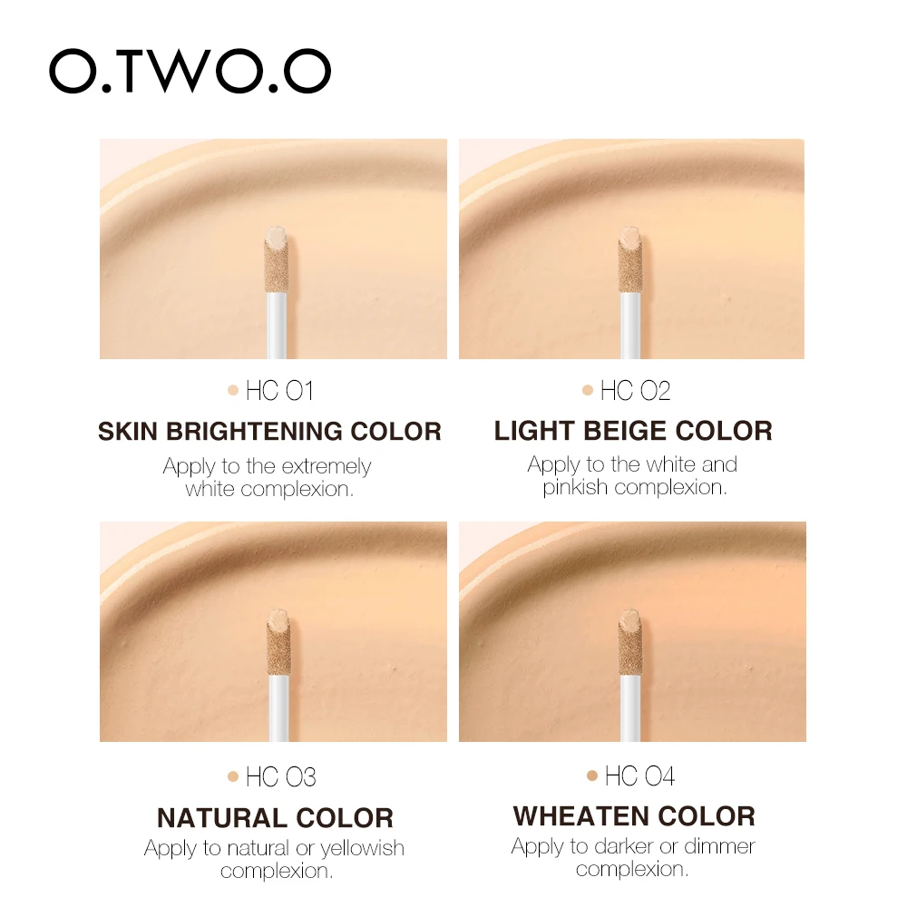 O.TWO.O Face Concealer Makeup Full Coverage Tattoo Dark Circles Modify Skin Tone Waterproof Long Lasting Liquid Concealer