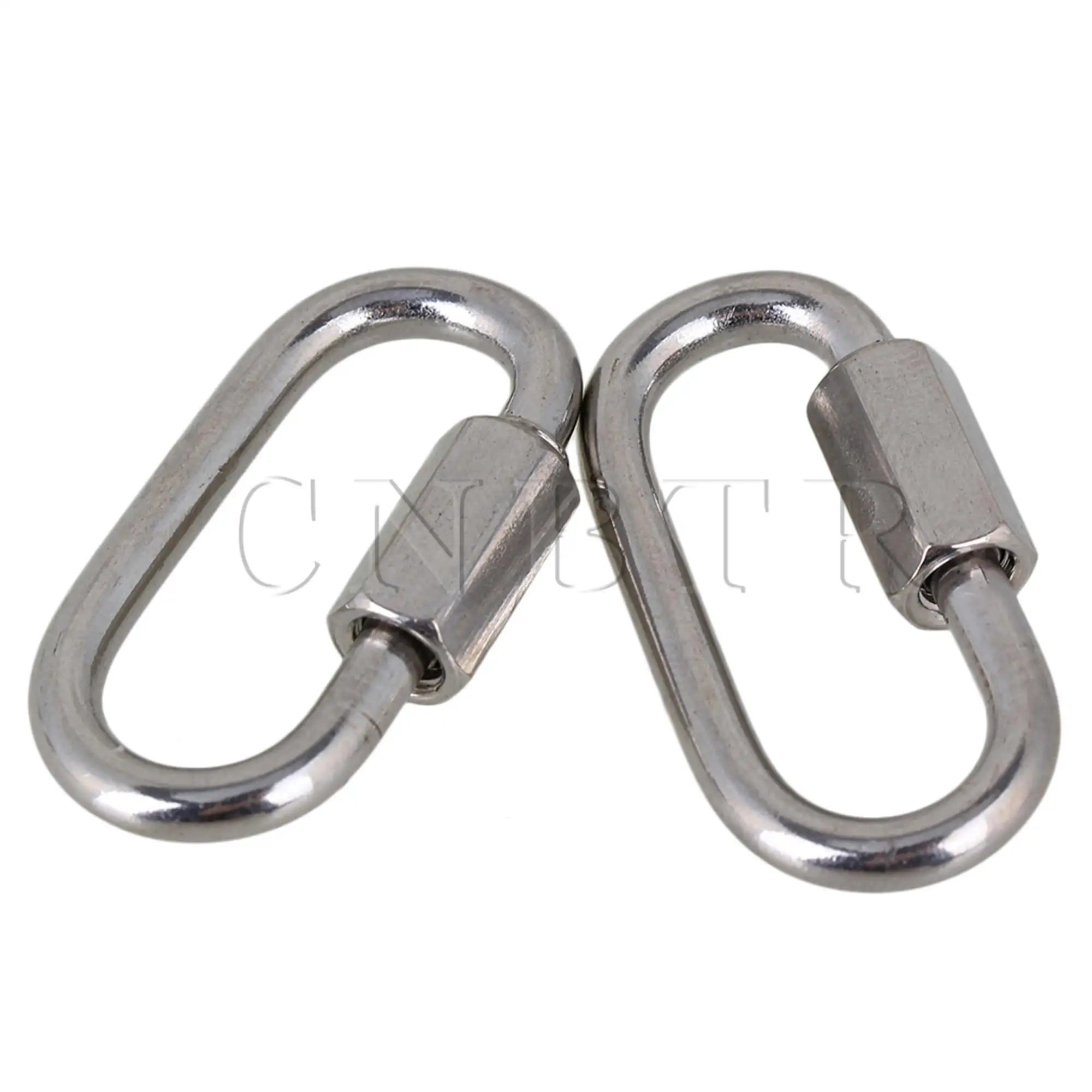 CNBTR 25Pcs Screw Lock Carabiner Stainless Steel Chain Connector Quick Link M3.5