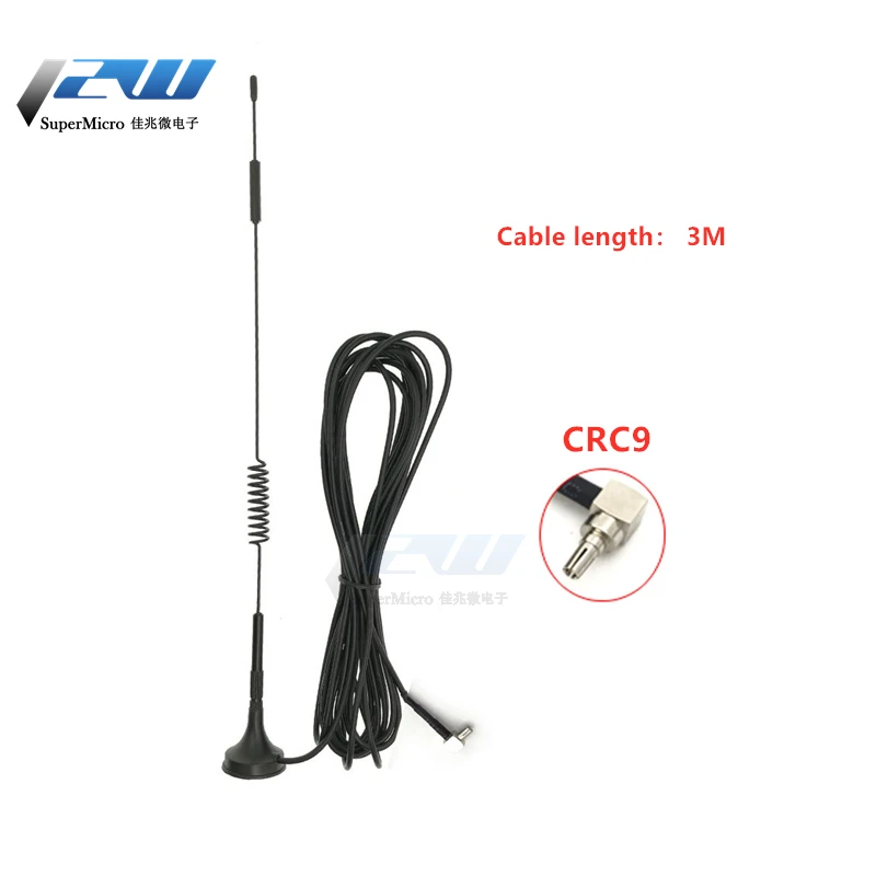 700-2700MHz 12dBi 2G 3G 4G LTE Magnetic Antenna TS9 CRC9 SMA Male Connector GSM External router antenna RG174 3M 5M