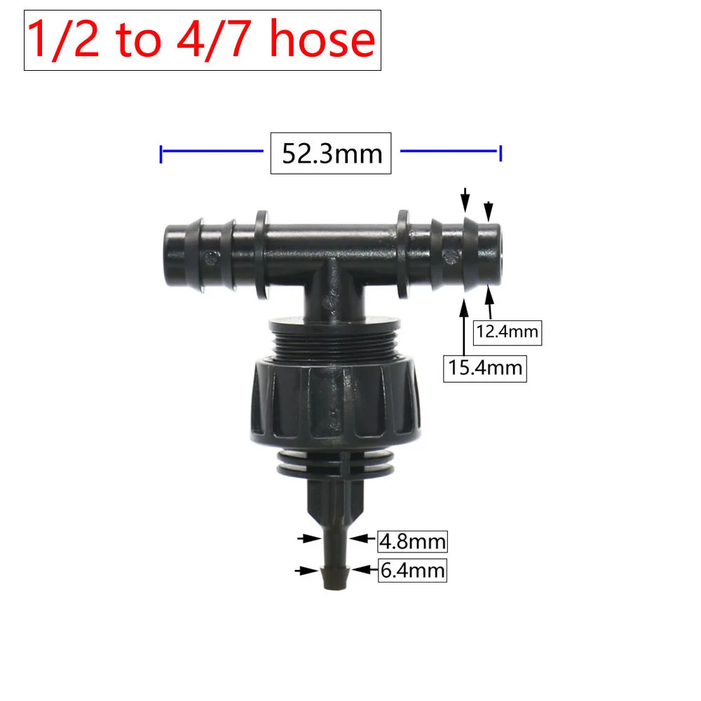 Conectores de lengüeta de manguera, adaptador de acoplamiento de tubería Pe para diámetro exterior 1/2, 16, 20 y 25mm, 3/4, 1/4, 1 \