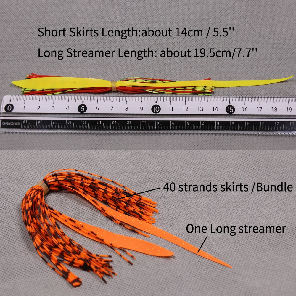 Falda de Silicona Doble Color para Jig – Para pargo, madai y calamar - imagen 4
