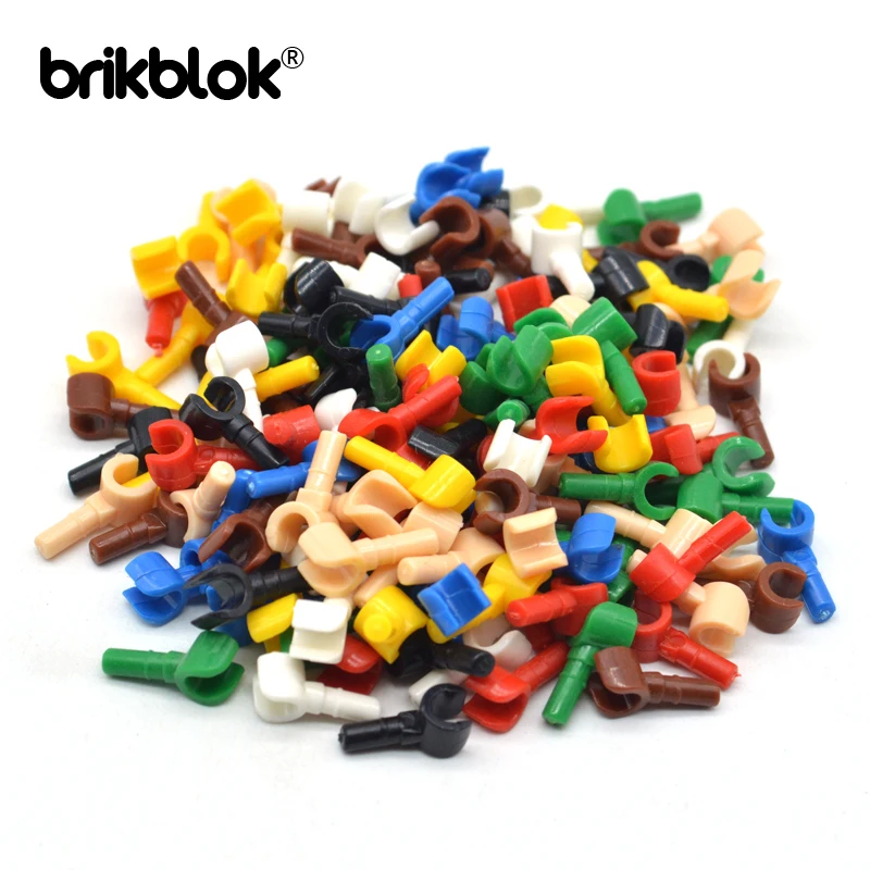 Multicolors 100PCs/Lot Bricks Mini Hands Hand Body Part Building Blocks Toys for MOC Figures