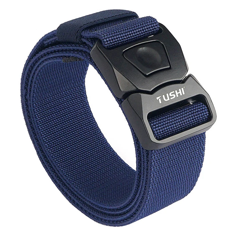 VATLTY Neue männer Elastische Gürtel Matte Schwarz Legierung Schnalle Quick Release Taktische Outdoor Gürtel Militär Armee Hüftgürtel Männlichen Bund – Detail 10