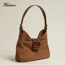 Retro Totes Bags For Women 2020 Fashion Purse Matte Suede Women Handbags Solid Underarm Bags Female Retro Shoulder Totes Bags