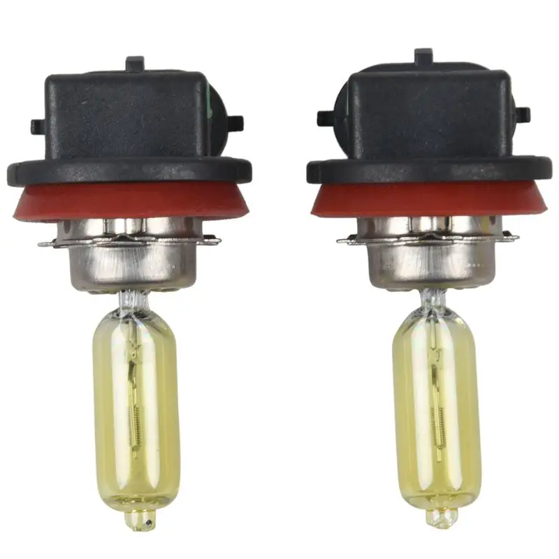 2x H8 35W Hyper Yellow HID Xenon Fog Light Headlight Lamp Halogen Bulb 2500K 12V