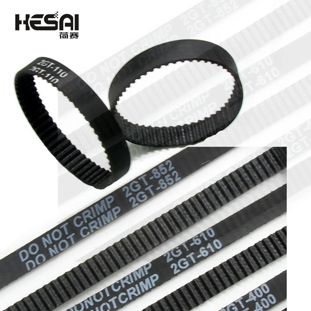 GT2 Closed Loop Timing Belt Rubber 2GT 6mm 3D Printers Parts 110 112 122 158 200 280 300 400 610 852 mm Synchronous Belts Part