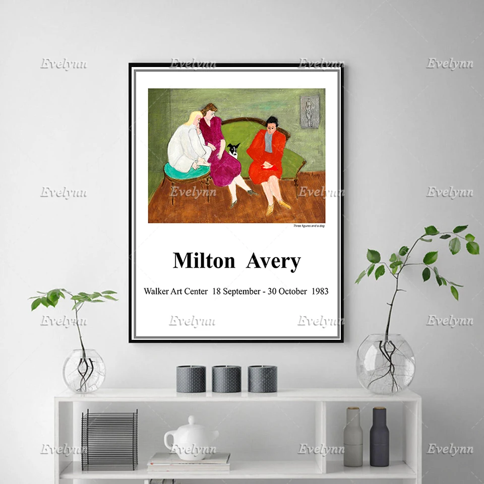 1983 Vintage Exhibition Poster For Works By Milton Avery Home Decor Prints Wall Art Canvas Living Room Decoration Unique Gift