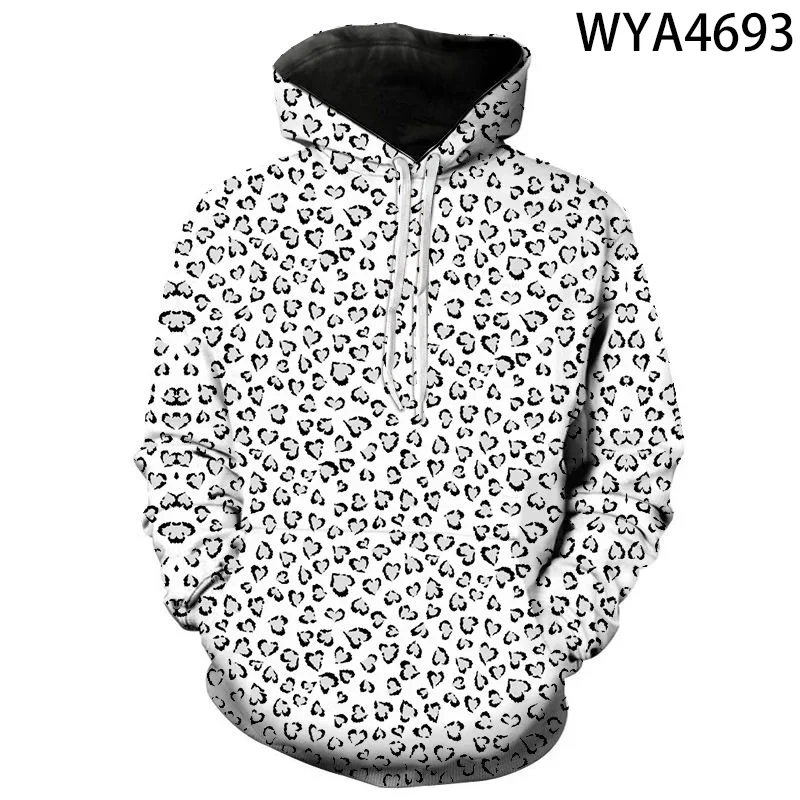 3D Printed Sweatshirts Leopard Print Men Women Children Cool Fashion Hoodies Pullover Long Sleeve Streetwear Boy Girl Kids Coat