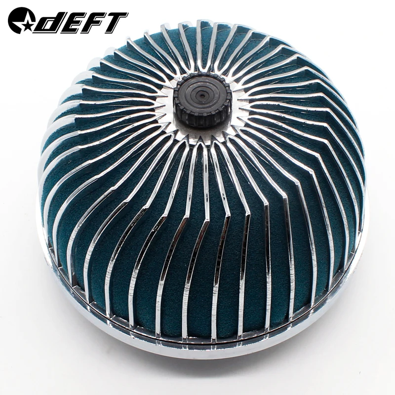 DEFT Universal 76MM Car Air Filter Clean Intake High Flow Round Cone Car Air Intake Filter Induction Kit Mushroom Head