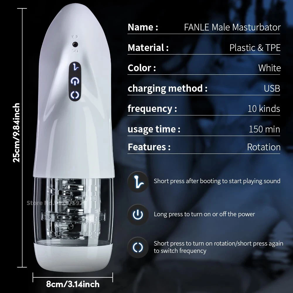 Automatic Rotation Male Masturbator Cup Sex Machines Silicone Vagina Real Pussy Blowjob Pocket Adult Masturbation Toys for Men