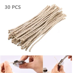 Mechas de núcleo de algodón de alambre de cobre, accesorios de encendedor de aceite de queroseno, reemplazo Universal para encendedor de gasolina Zippo Zorro, 30 unids/lote por bolsa