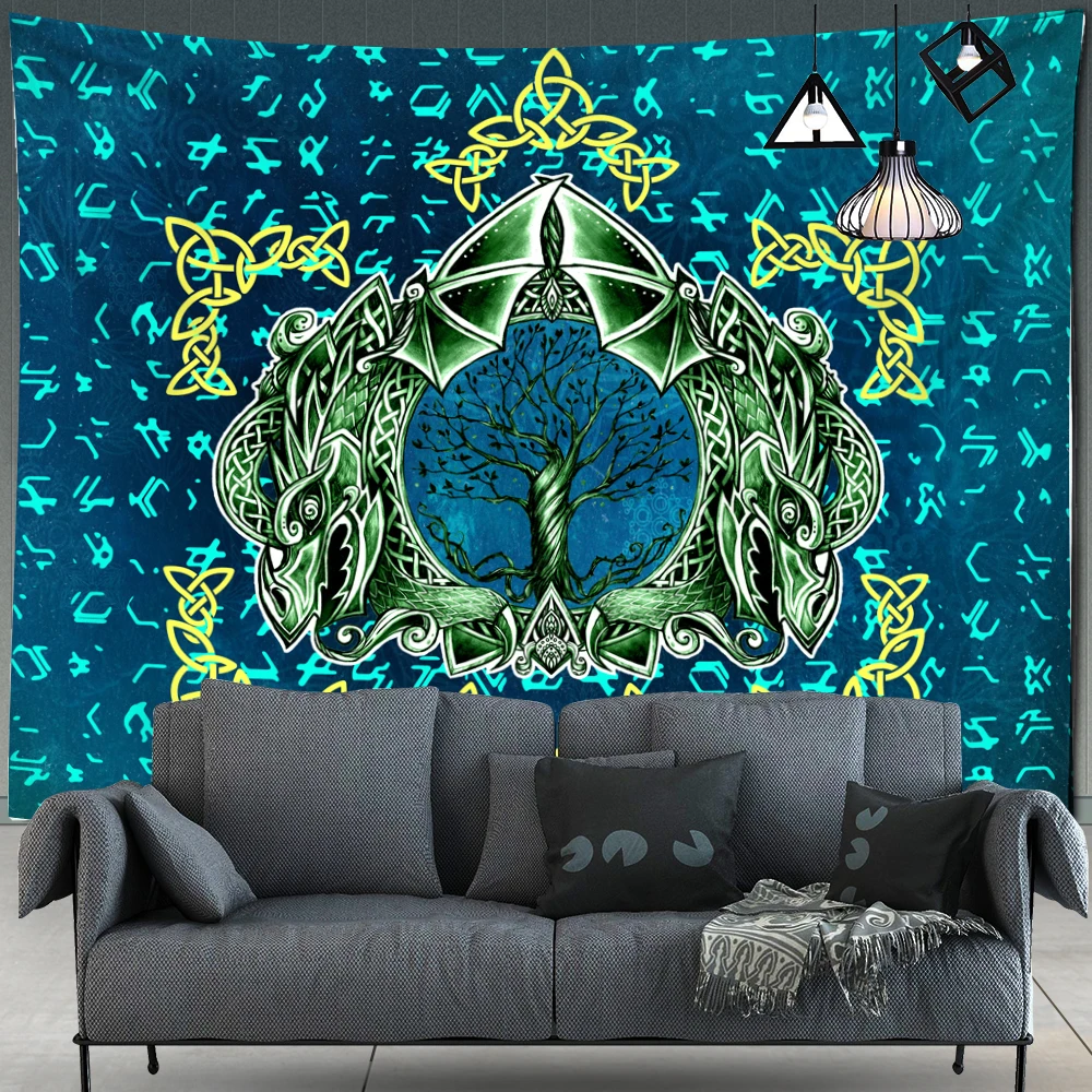 Life Tree Art Tapestry Bohemian Decorative Yoga Background Poster Hippie Witchcraft Tapiz Room Wall Decorative Tapestry