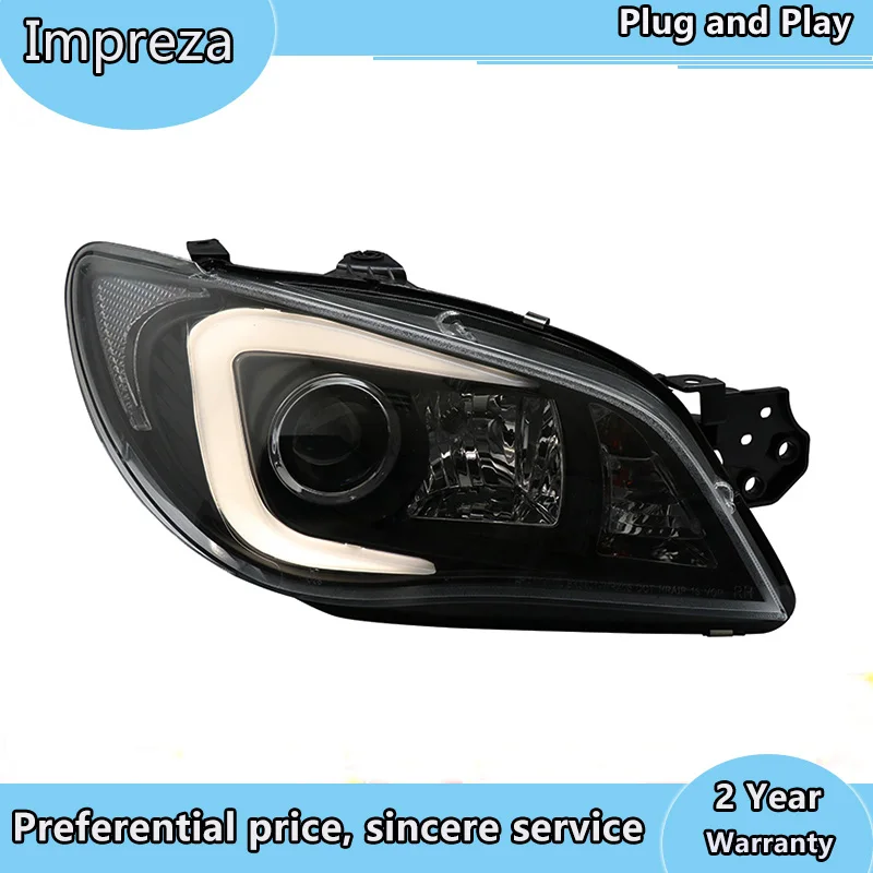 

1 Pair For Subaru Impreza WRX LED Headlight Head Lamps Front 2009 2010 2011 2012 With Daytime Running Lights HID Kits Xenon