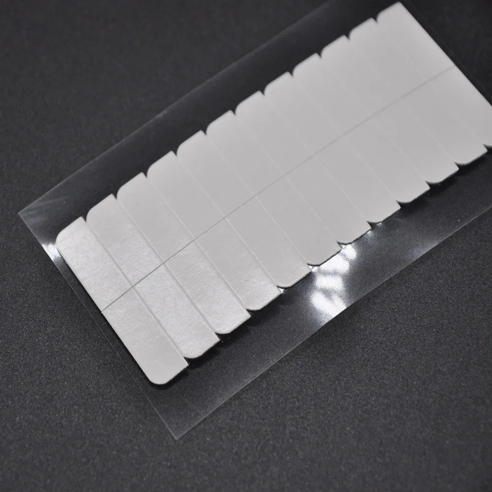 120 sztuk 0.8cm x 4cm niebieski biały brązowy taśma do przedłużania włosów Tape Tabs dwustronna taśma wymienna do przedłużania włosów s