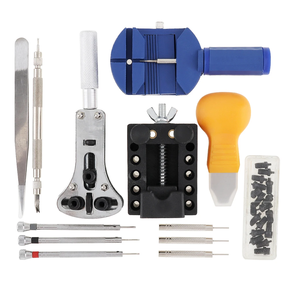 13pcs Kit di strumenti per la riparazione di orologi Watch Link Pin Remover apriscatole Spring Bar Remover Repair WatchTool Kit per uso domestico