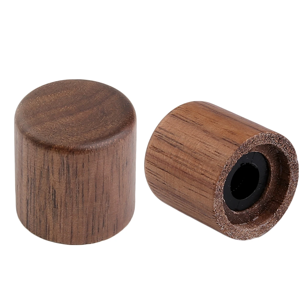 2pcs Walnut Wood Knobs TL Style Dome Knobs Wood Control Knobs Guitar Bass Wood Barrel Knobs