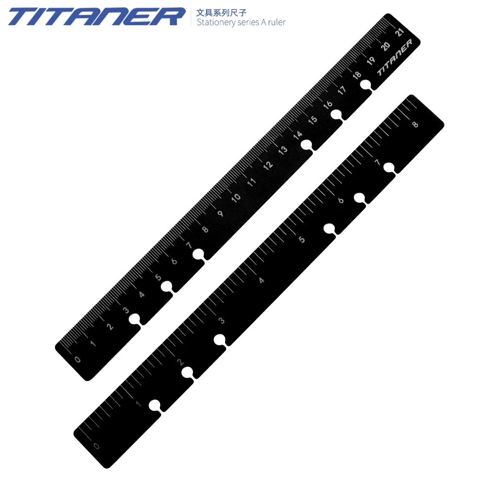 

1 Piece TITANER Titanium Alloy Tactical Ruler EDC Measuring Tool ENGLISH and Matric Double side Ruler