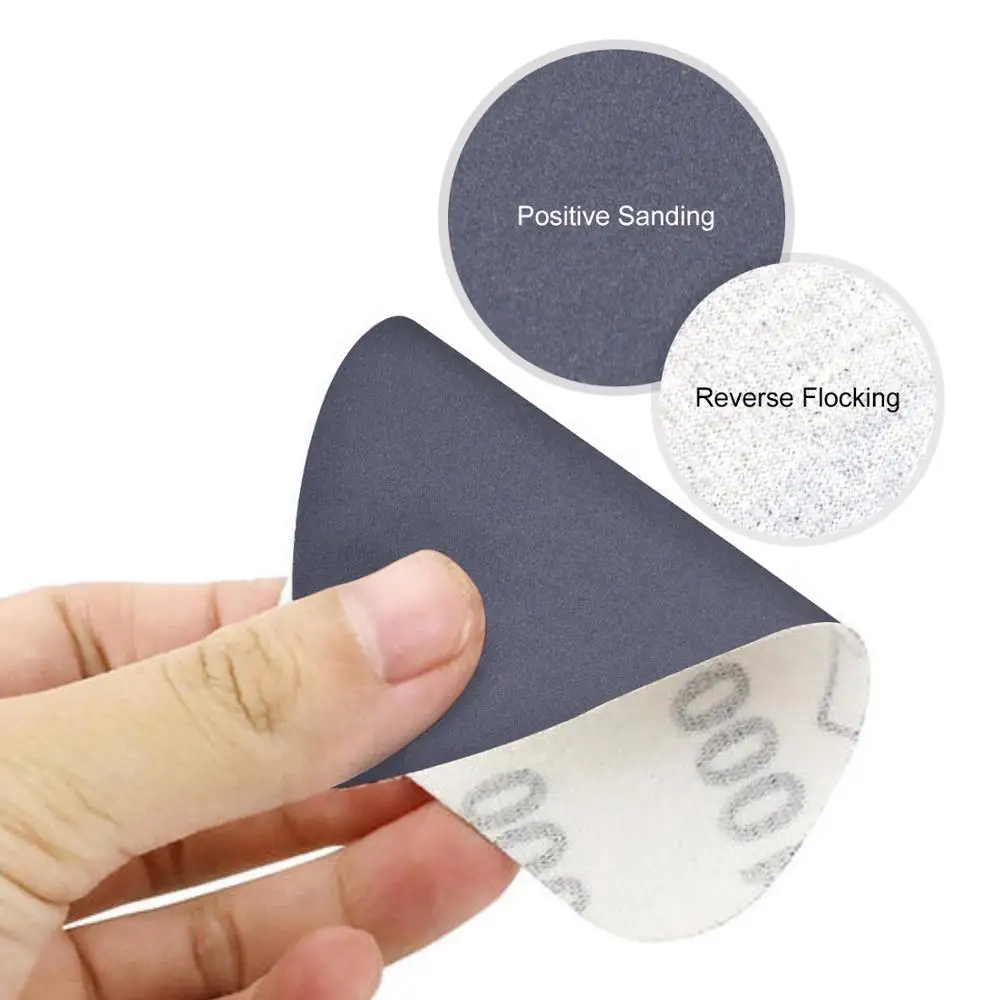 POLIWELL 10PCS 3-1/2 Inch Grit 60/80/100/1200/240/400 Sanding Sheet Silicon Carbide Triangular Flocking Sandpaper Wood Grinding