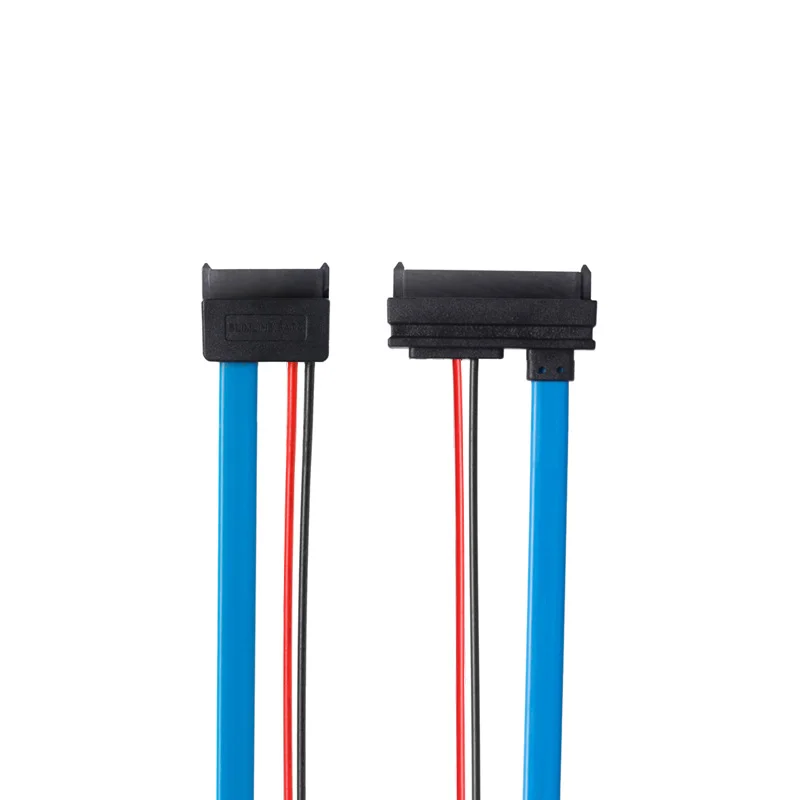 Lingable Adapter SATA kabel szeregowy ATA 22Pin 7 + 15 żeńskie do Slimline SATA 13Pin 7 + 6 żeńskie złącze kable Conterver 30CM