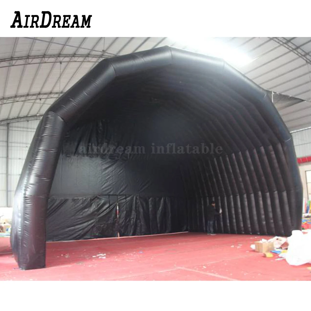 Free Shipping Customized size black Inflatable Roof Top Tent , Large Air Blown Inflatable Stage Cover for Event