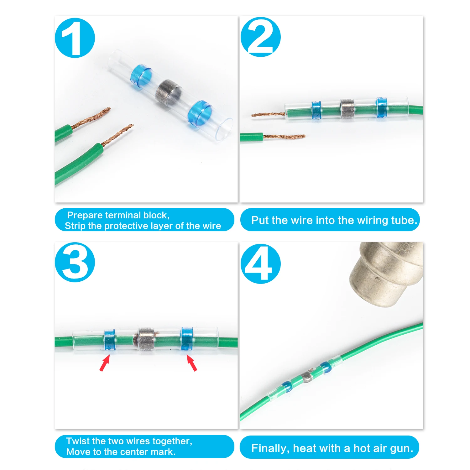 10 PCS Insulation waterdichte soldeerdraad connectoren seal wire connectors Heat shrinkable tube sleeve electrical accessories