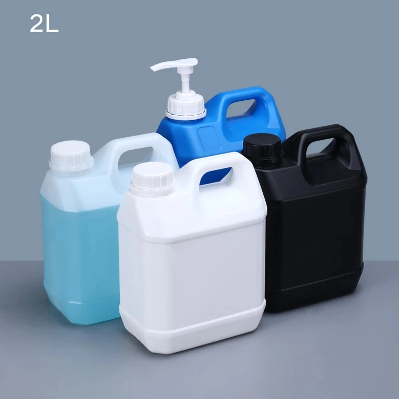 Empty 2L Plastic Jerry Can Chemical Barrel Alcohol Liquid Leakproof Refillable bottle Food Grade Container 1PCS