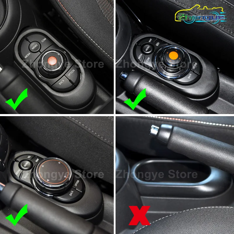 Car Multimedia Knob Button Cover For  MINI ONE Cooper S JCW F55 F56 F57 Car Interior Decorate Supplies Modification Accessories