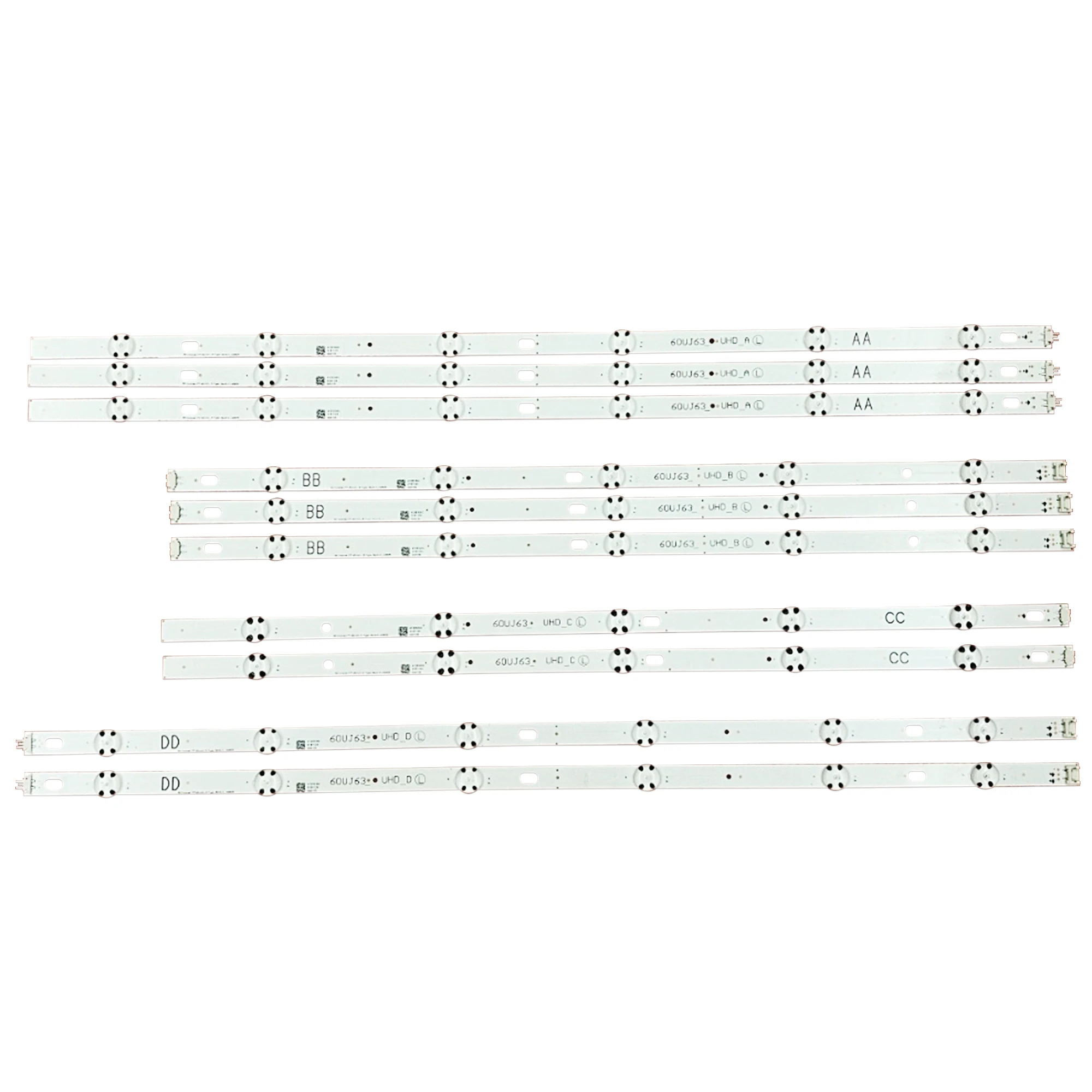 Imagem -03 - Nova 10 Pcs Kit Led Tiras 60uj6309 ua 60uj630v za 60uj6300 60uj634v 60uj6050 Agf78818201 Eav63673006 lg Innotek 17y 60 Polegada 100