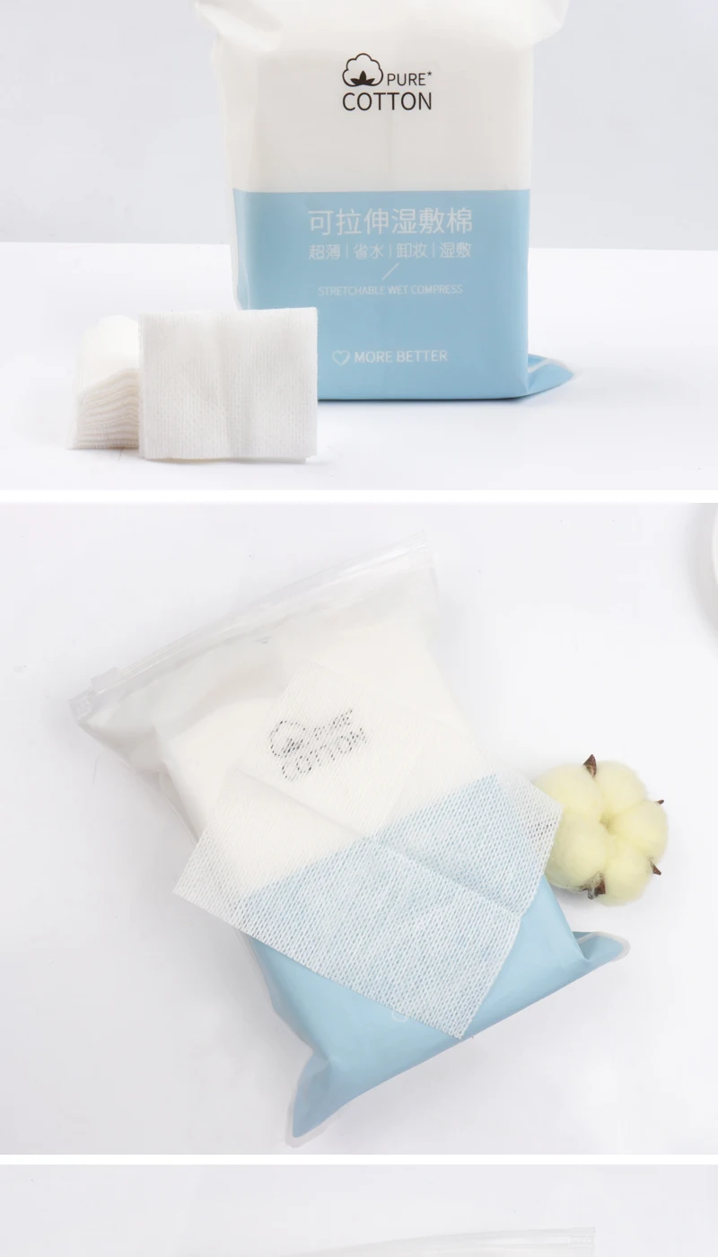 Einweg-Stretch-Reinigungstücher aus Baumwolle, dünne Make-up-Entferner-Pads, ultradünnes Gesichtsreinigungspapier, Make-up-Tools – Detail 9
