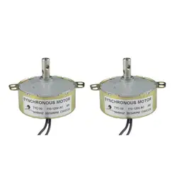 CHANCS TYC-50 110V AC 20-24RPM CW/CCW Synchron Motor Slow Speed Electric Motor Reduction Gear Motor 2PCS for Electric Fireplace